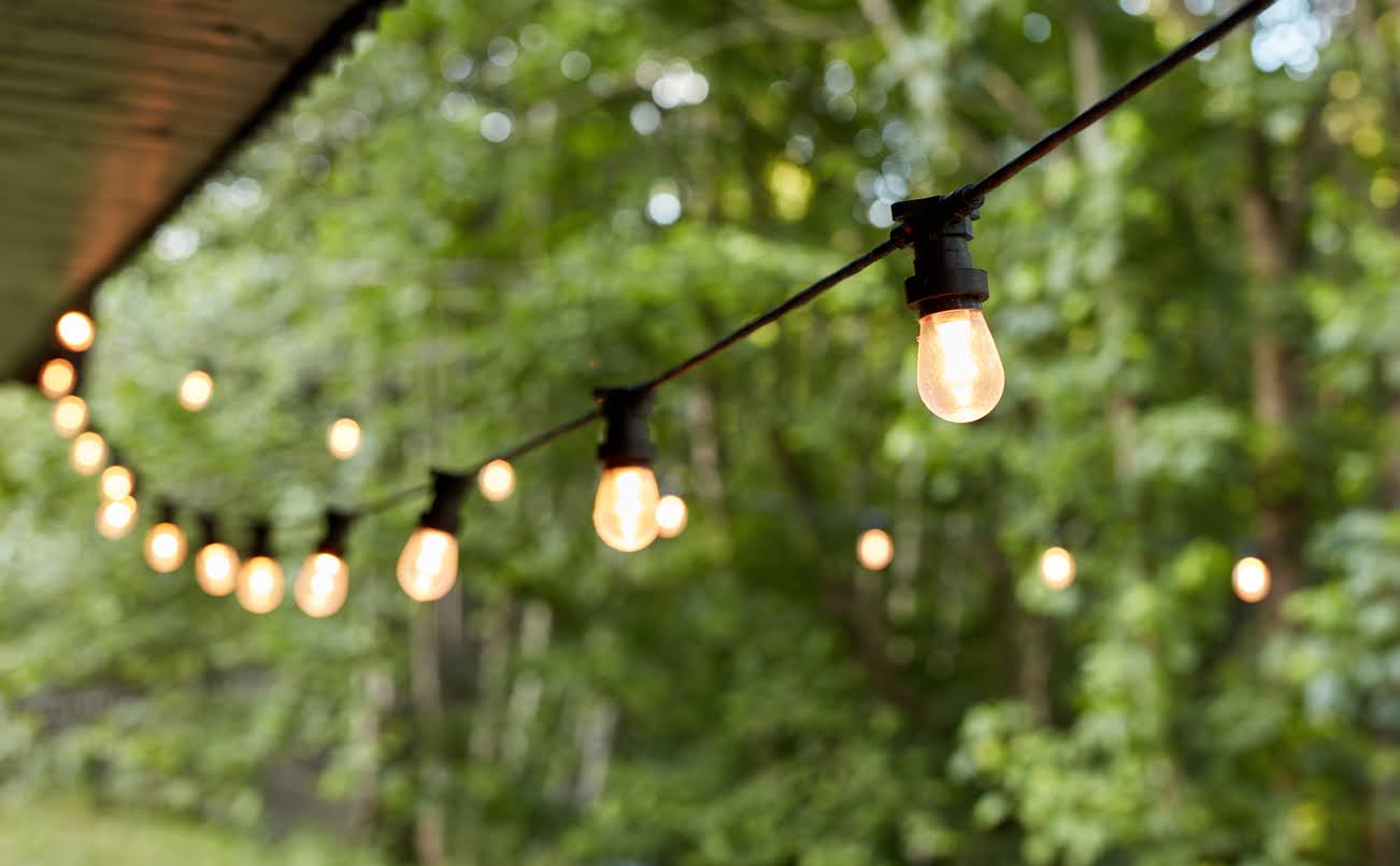 Lights in the back yard